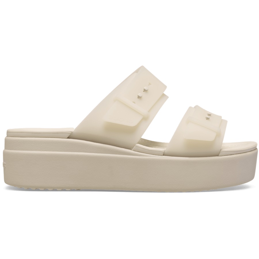 Brooklyn Buckle Frosted Low Wedge